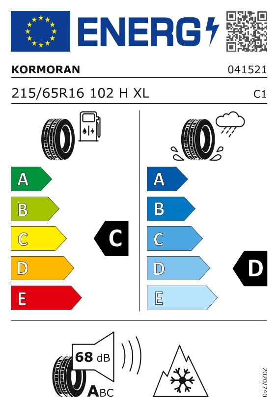 Etykieta dla KORMORAN 215/65 R16 ALL SEASON SUV 102H