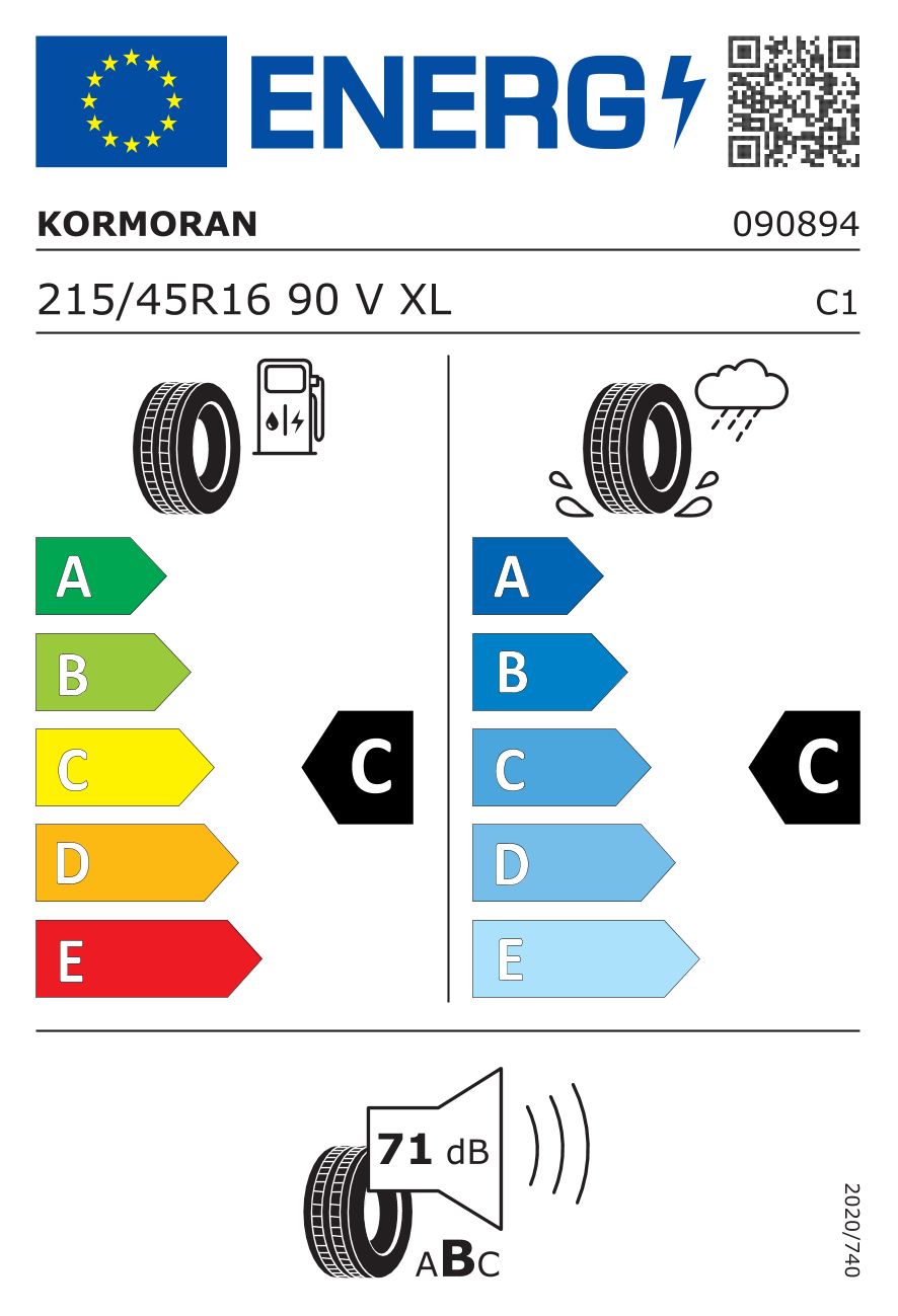 Etykieta dla KORMORAN 215/45 R16 ROAD PERFORMANCE 90V