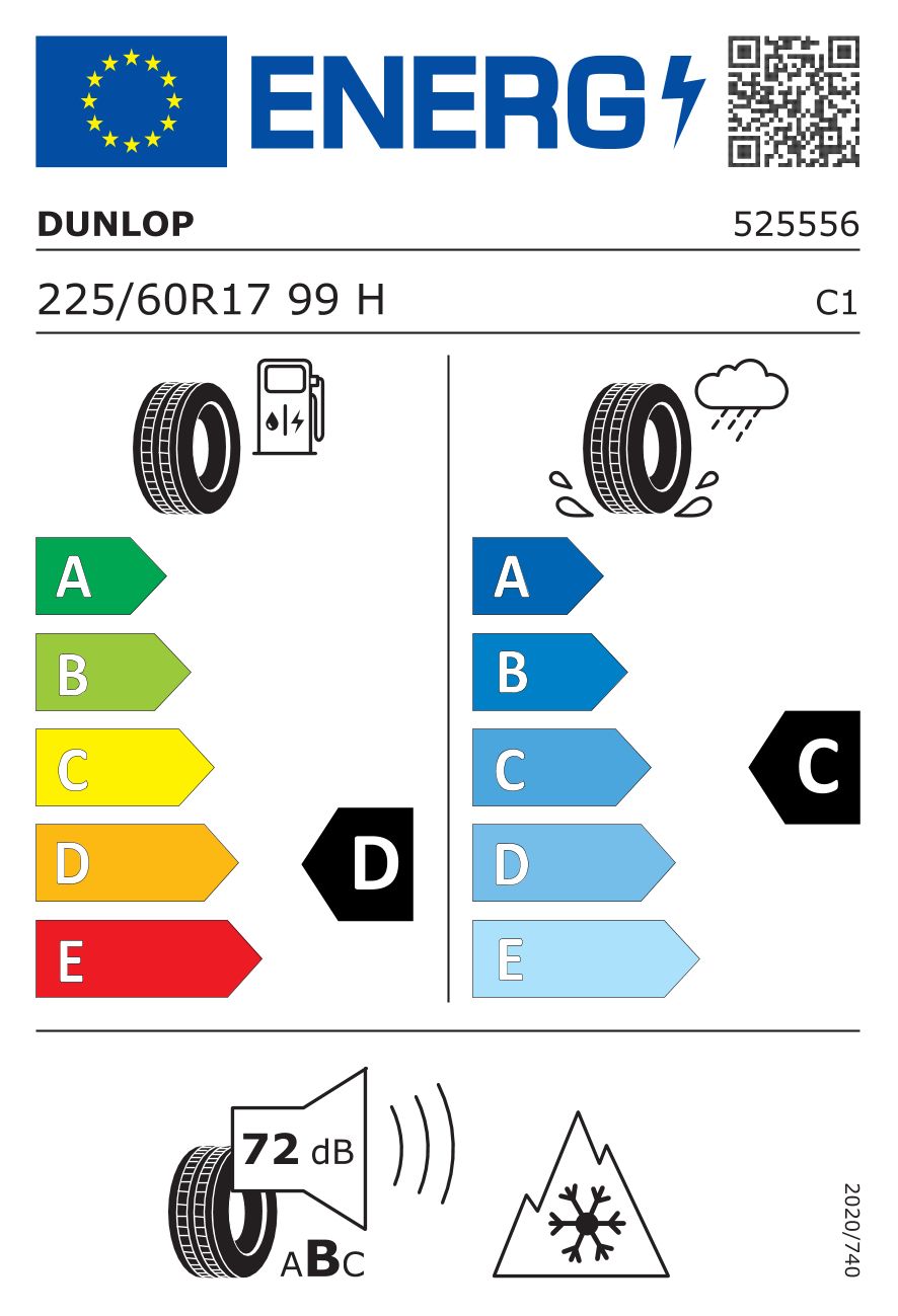 Etykieta dla DUNLOP 225/60 R17 Winter SPORT 3D 99H