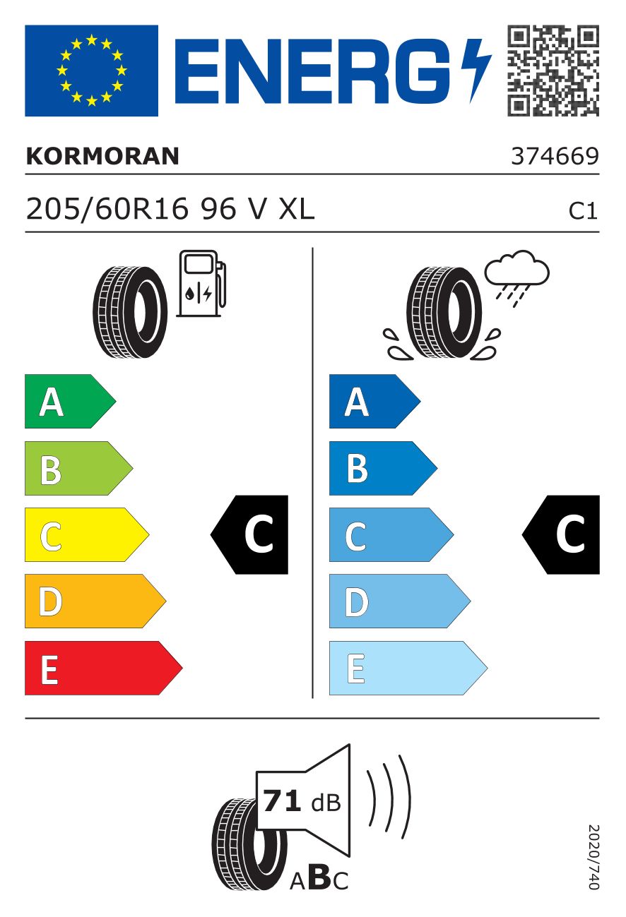 Etykieta dla KORMORAN 205/60 R16 ROAD PERFORMANCE 96V