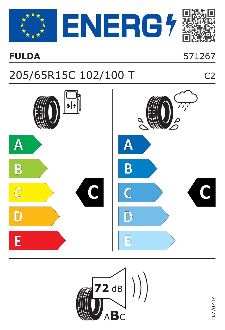 Etykieta dla FULDA 205/65 R15C Conveo Tour 2 102T