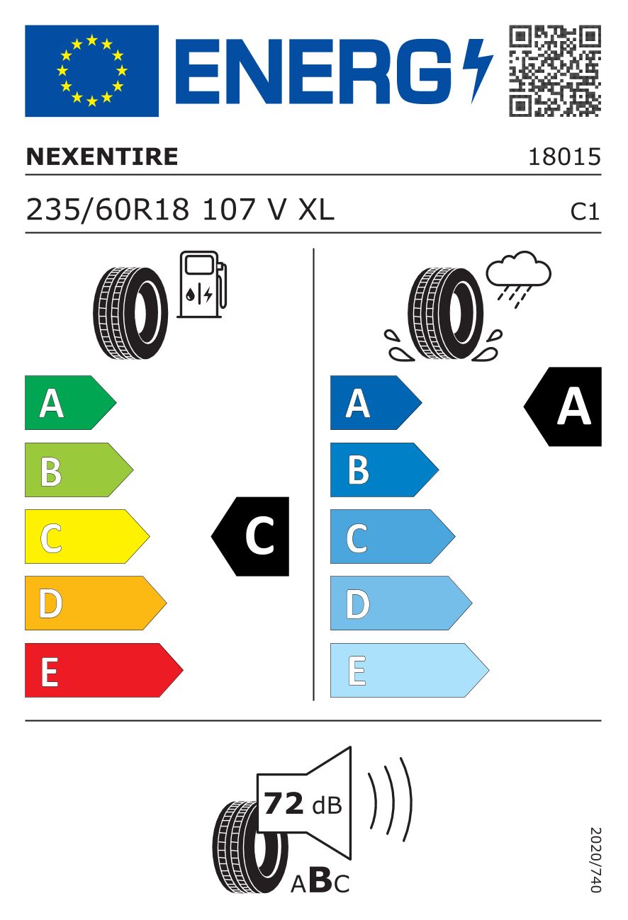 Etykieta dla NEXEN 235/60 R18 NFERA SPORT SUV 107V