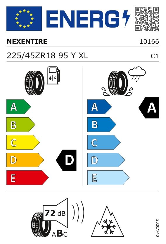 Etykieta dla NEXEN 225/45 R18 NBLUE 4SEASON 2 95Y